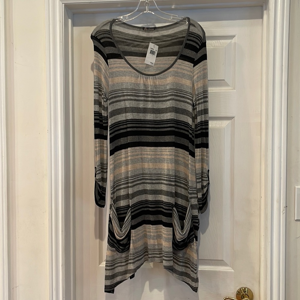 New with tags Ella Moss stripe tunic with pockets